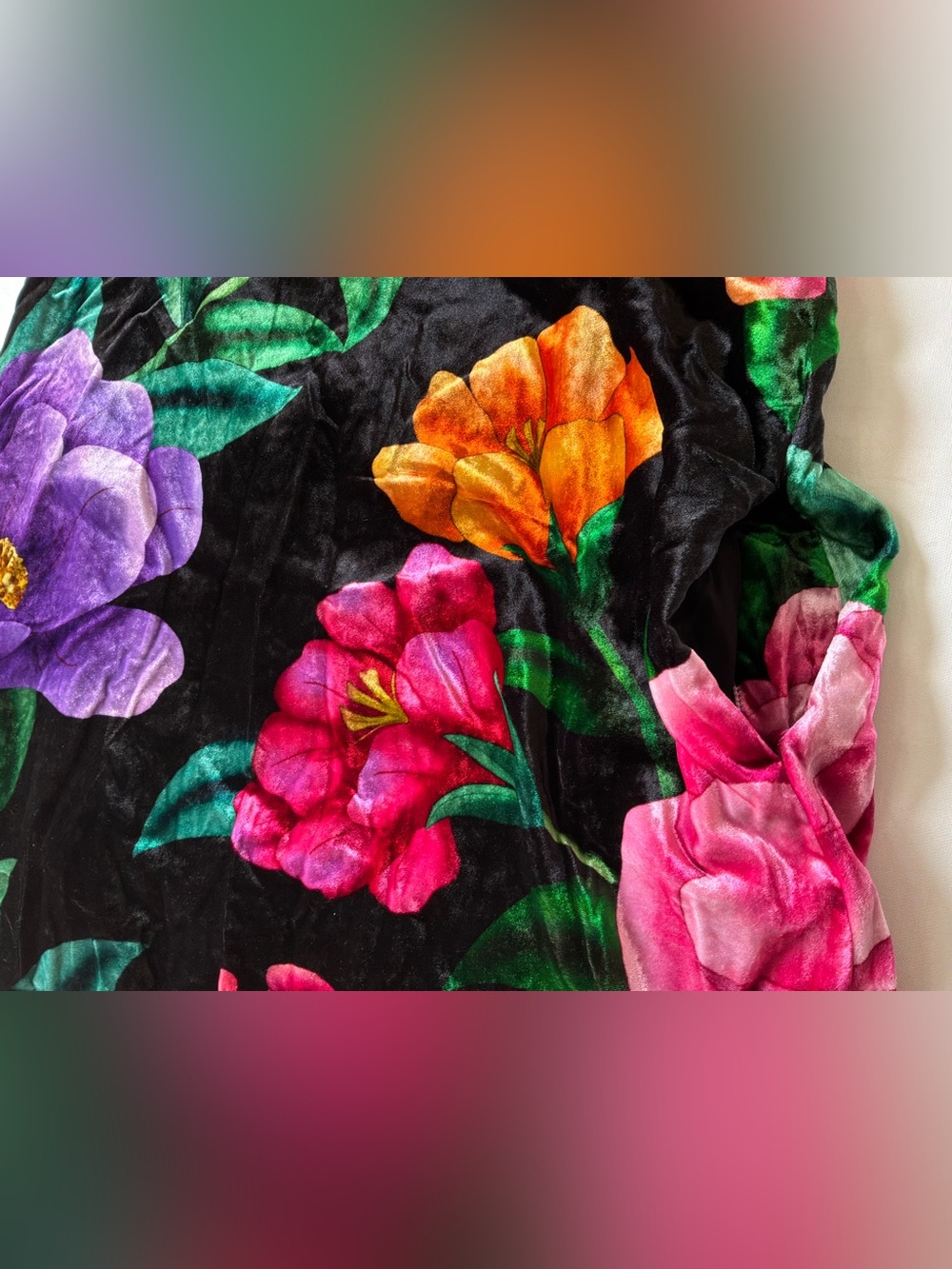 Farm Rio x Anthropology Floral Sleeveless Mock Neck Maxi Dress Size Large Petite - Picture 4 of 8